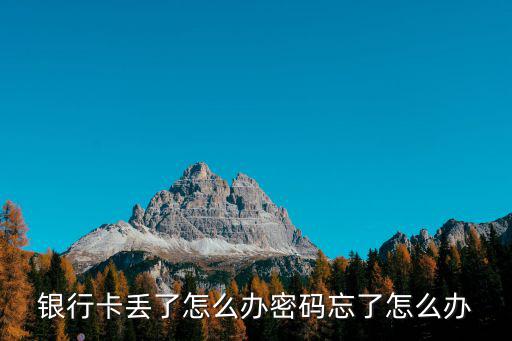 銀行卡丟了怎么辦密碼忘了怎么辦