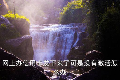 網(wǎng)上辦信用卡發(fā)下來(lái)了可是沒(méi)有激活怎么辦