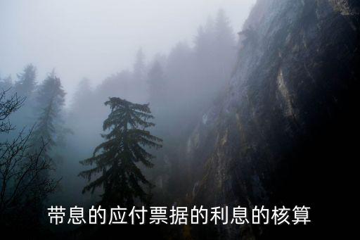 應付利息怎么核算，帶息的應付票據(jù)的利息的核算
