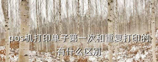 pos機(jī)打印單子第一次和重復(fù)打印的有什么區(qū)別