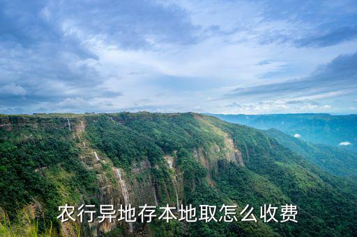 農(nóng)行異地存本地取怎么收費(fèi)