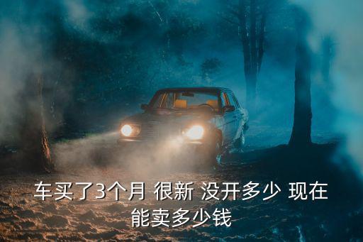 車買了3個(gè)月 很新 沒開多少 現(xiàn)在能賣多少錢