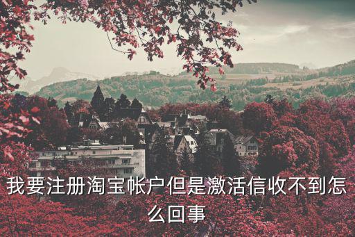 我要注冊淘寶帳戶但是激活信收不到怎么回事