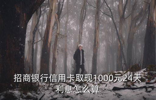 招商銀行信用卡取現(xiàn)1000元24天利息怎么算