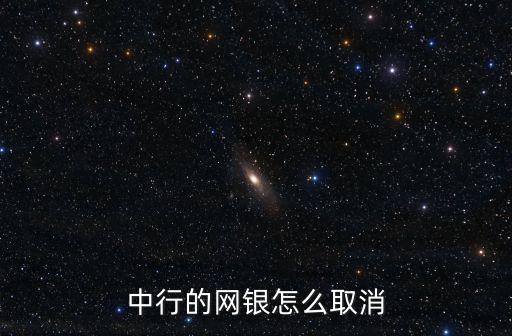 中行的網(wǎng)銀怎么取消