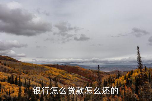 銀行怎么貸款怎么還的