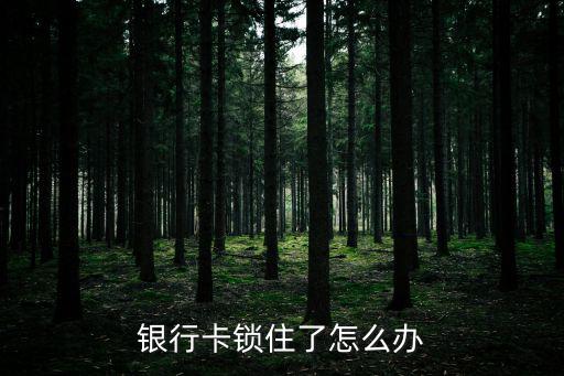 銀行卡被銀行鎖定怎么辦，銀行卡被鎖定怎么解鎖