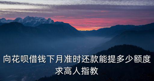 花唄怎么還款提升額度多少錢，花唄怎么提升額度我芝麻分600前幾個月還款都是主動的昨天