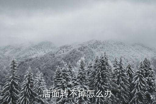 店面轉(zhuǎn)不掉怎么辦