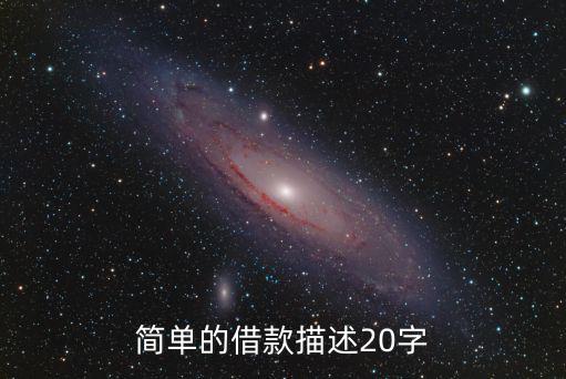 簡(jiǎn)單的借款描述20字