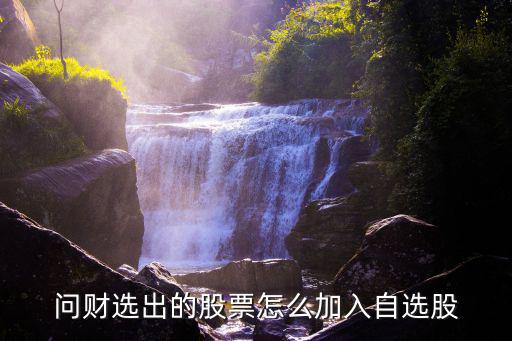 問(wèn)財(cái)選出的股票怎么加入自選股
