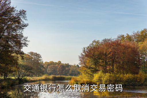 交通行用卡密碼怎么改，交通銀行怎么取消交易密碼