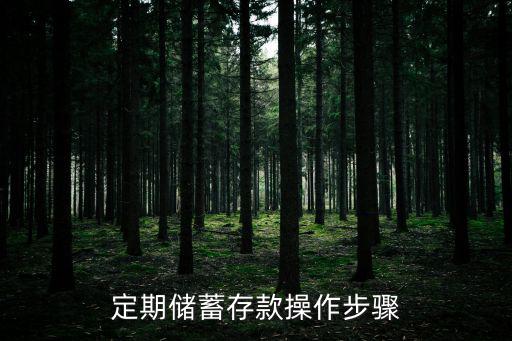 定期儲蓄存款操作步驟