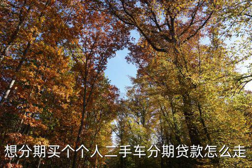 想分期買(mǎi)個(gè)個(gè)人二手車(chē)分期貸款怎么走