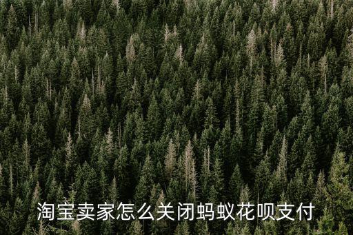 淘寶賣家怎么關(guān)閉螞蟻花唄支付