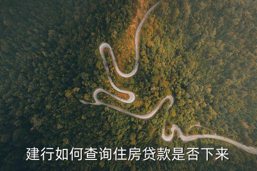 建行如何查詢住房貸款是否下來