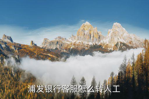 浦發(fā)銀行客服怎么轉(zhuǎn)人工