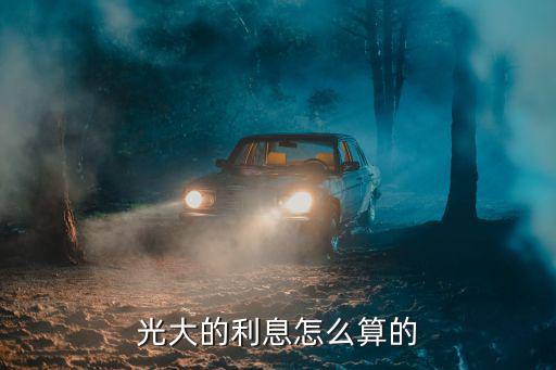 光大的利息怎么算的