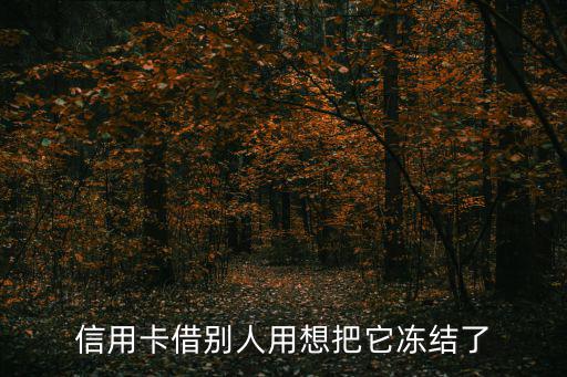 信用卡借別人用想把它凍結(jié)了