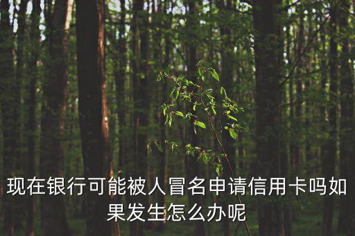 銀行有人辦信用卡怎么辦啊，現(xiàn)在銀行可能被人冒名申請信用卡嗎如果發(fā)生怎么辦呢