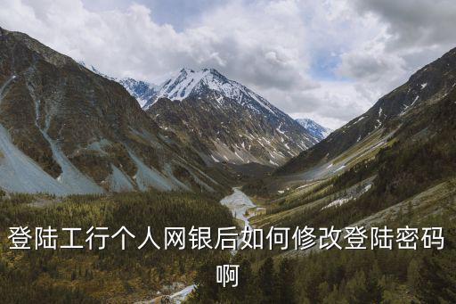 登陸工行個人網(wǎng)銀后如何修改登陸密碼啊