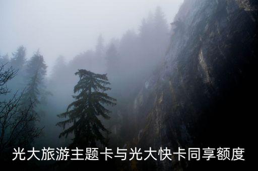光大旅游主題卡與光大快卡同享額度