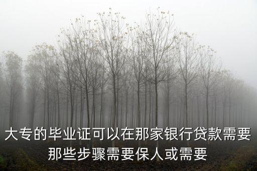 大專的畢業(yè)證可以在那家銀行貸款需要那些步驟需要保人或需要