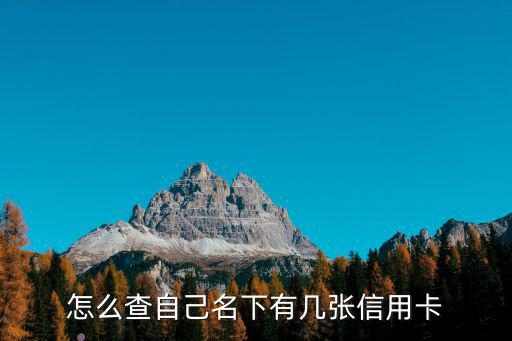怎么查所有銀行信用卡，怎么查詢個人名下有幾家銀行的信用卡