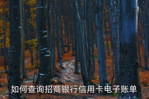 如何查詢(xún)招商銀行信用卡電子賬單