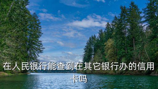 在人民銀行能查到在其它銀行辦的信用卡嗎