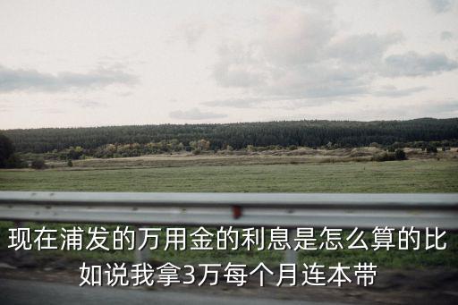 浦發(fā)萬(wàn)用金3期利息怎么算，浦發(fā)萬(wàn)用金利息多少