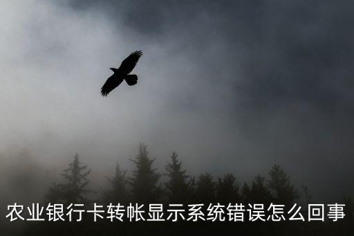 農(nóng)行轉(zhuǎn)帳系統(tǒng)錯(cuò)誤怎么辦，農(nóng)行手機(jī)客戶端轉(zhuǎn)賬失敗怎么辦