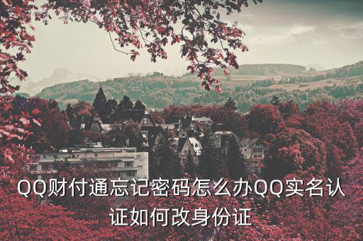 QQ財付通忘記密碼怎么辦QQ實名認(rèn)證如何改身份證