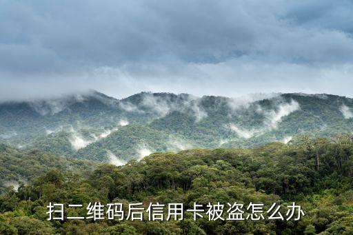 掃二維碼后信用卡被盜怎么辦