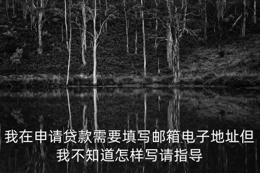 民生易貸郵箱怎么填，我在申請貸款需要填寫郵箱電子地址但我不知道怎樣寫請指導