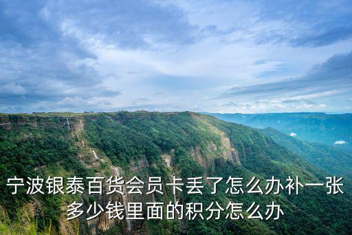 銀泰積分卡怎么辦理，寧波銀泰百貨會員卡丟了怎么辦補(bǔ)一張多少錢里面的積分怎么辦