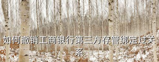 工行三方存管怎么辦，在工商銀行辦理天通銀開戶和三方存管的流程是什么