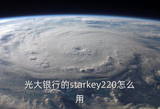 光大銀行的starkey220怎么用