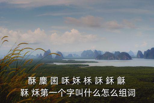 怎么酥兄，酥 麇 囷 咊 姀 柇 訸 鉌 龢 鞂 秌第一個(gè)字叫什么怎么組詞