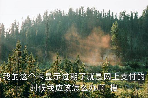 我的這個卡顯示過期了就是網(wǎng)上支付的時候我應該怎么辦啊  搜