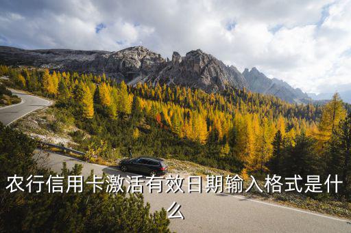 農(nóng)行信用卡激活有效日期輸入格式是什么