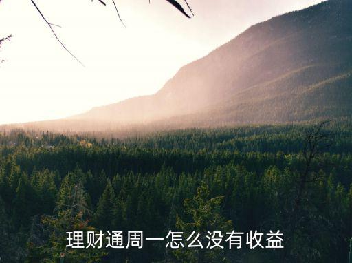 理財(cái)通沒(méi)收益怎么辦，理財(cái)通周一怎么沒(méi)有收益