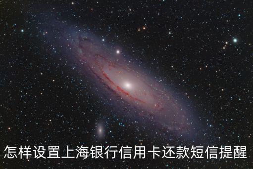 怎樣設(shè)置上海銀行信用卡還款短信提醒
