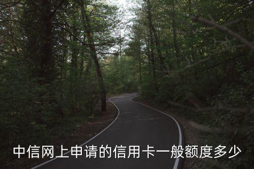 中信怎么網(wǎng)申信用卡額度是多少錢，請問網(wǎng)上申請的中信銀行信用卡一般額度是多少