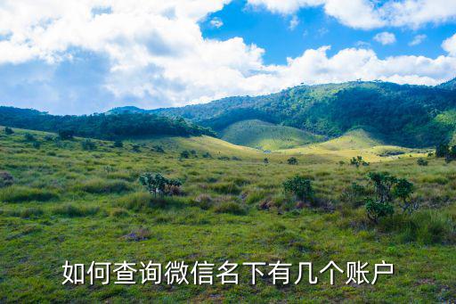 如何查詢微信名下有幾個(gè)賬戶