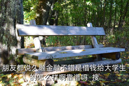 朋友都說(shuō)久融金融不錯(cuò)是借錢(qián)給大學(xué)生的怎么樣啊靠譜嗎  搜