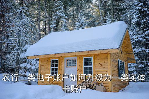 農(nóng)行二類(lèi)電子賬戶(hù)如河升級(jí)為一類(lèi)實(shí)體卡賬戶(hù)