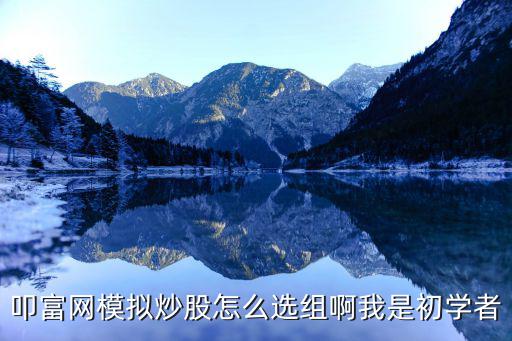 叩富網模擬炒股怎么選組啊我是初學者