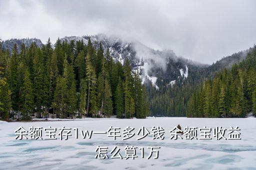 余額寶年收益怎么計算方法，1000存一年余額寶收益怎么計算