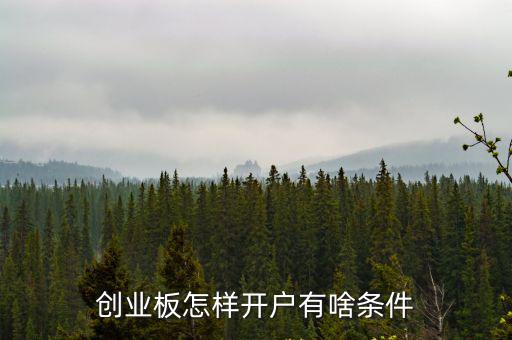 創(chuàng)業(yè)板怎樣開戶有啥條件